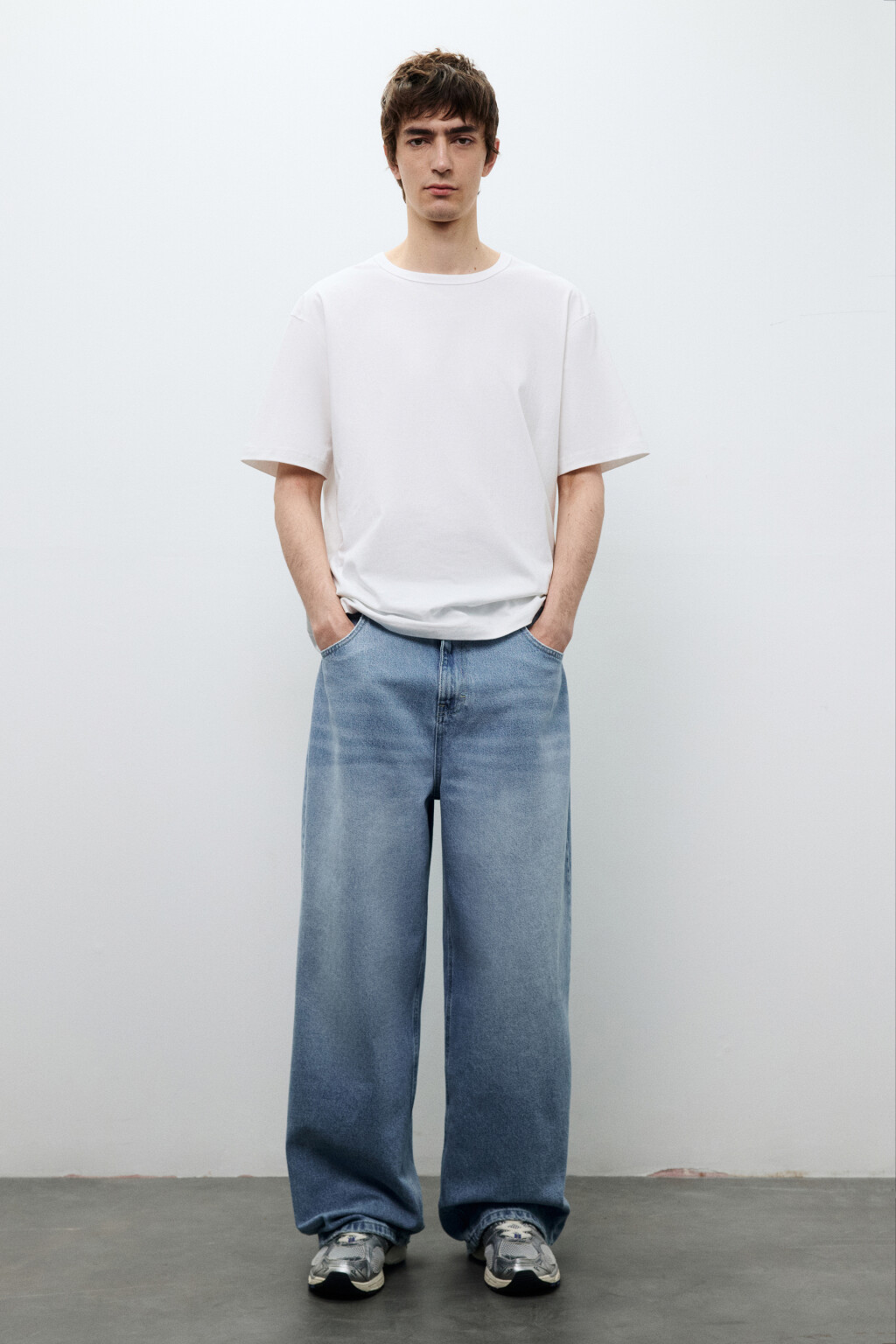 Футболка прямая базовая из хлопка - цвет белый - 4