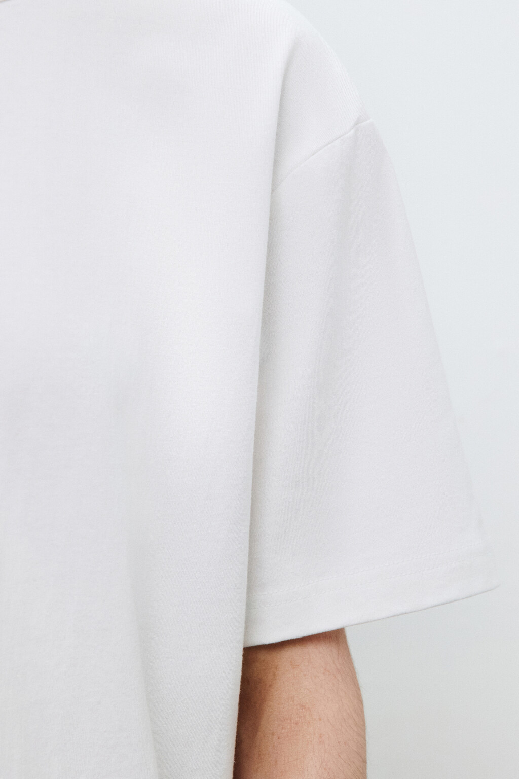 Футболка прямая базовая из хлопка - цвет белый - 6