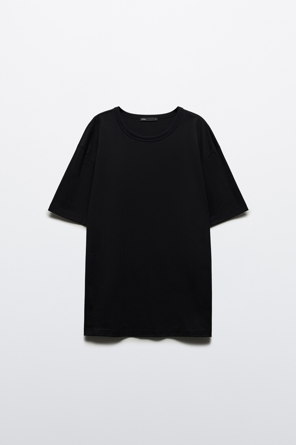 Футболка прямая базовая из хлопка - цвет черный - 7