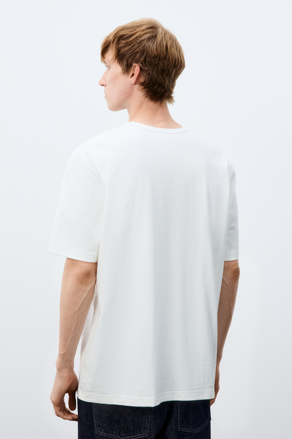 Футболка хлопковая базовая - цвет белый - 3