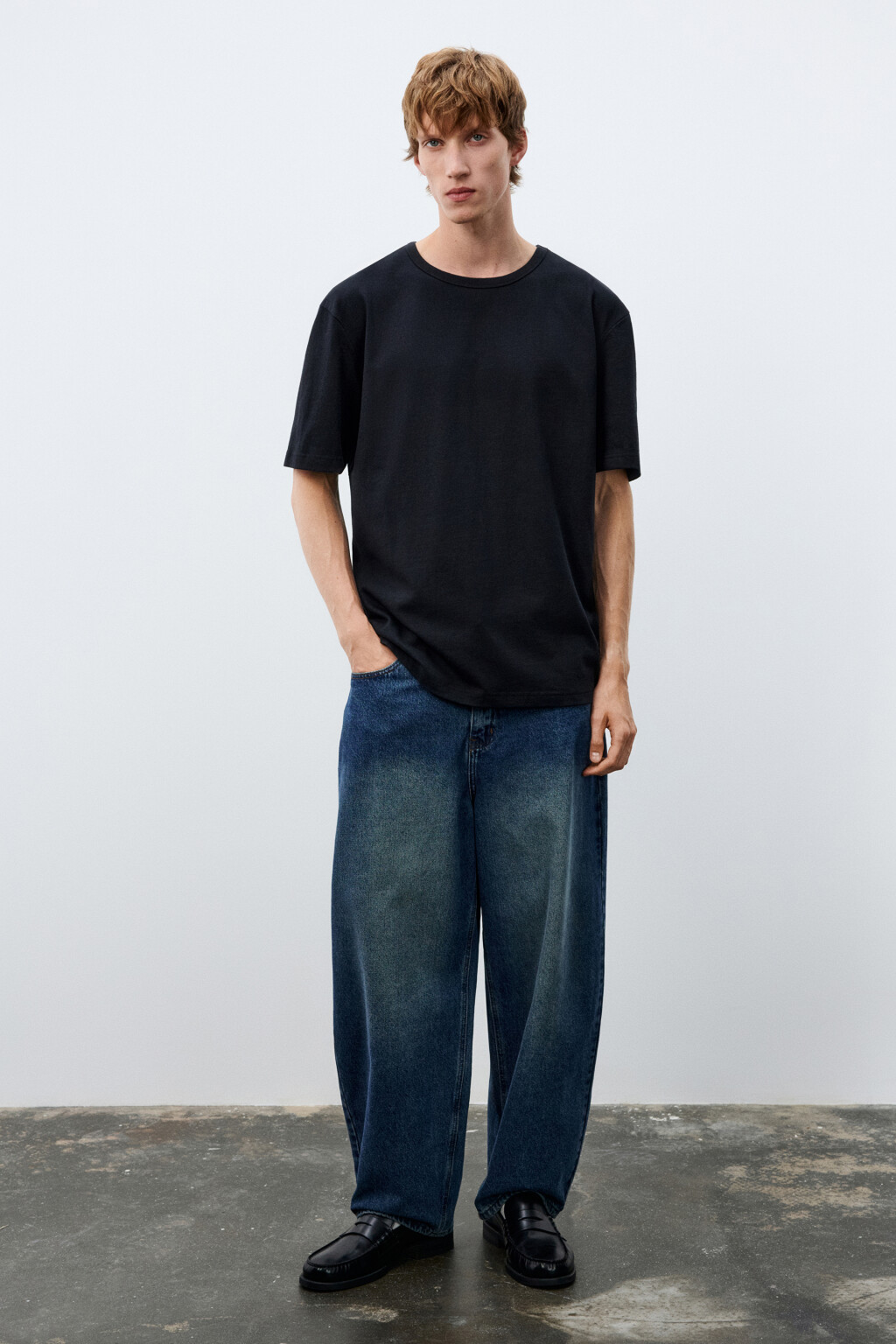 Футболка хлопковая базовая - цвет черный - 4