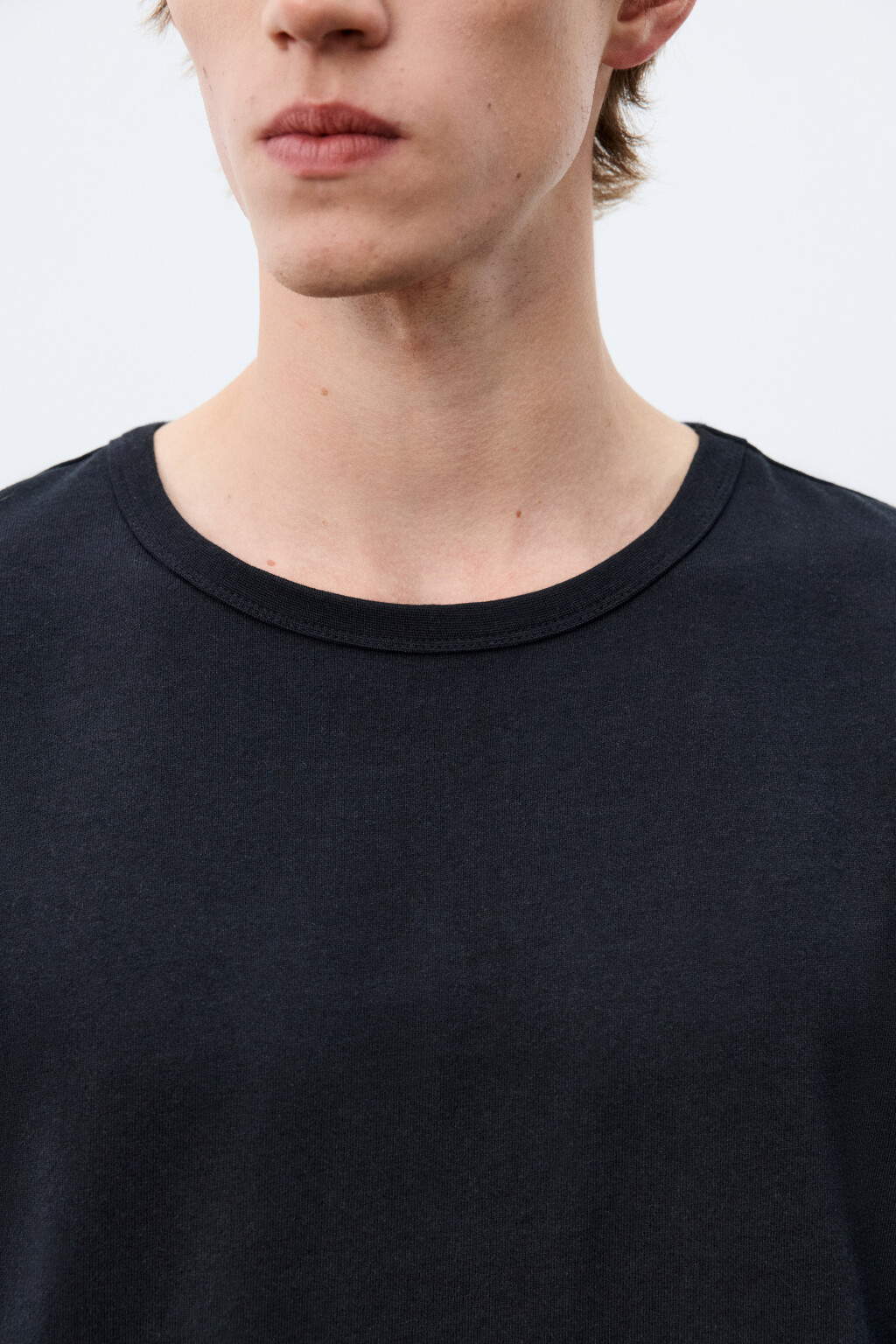 Футболка хлопковая базовая - цвет черный - 5