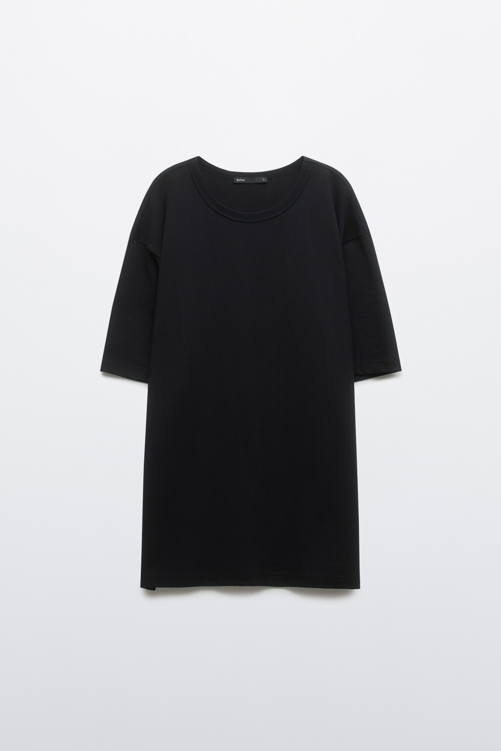 Футболка хлопковая базовая - цвет черный - 1