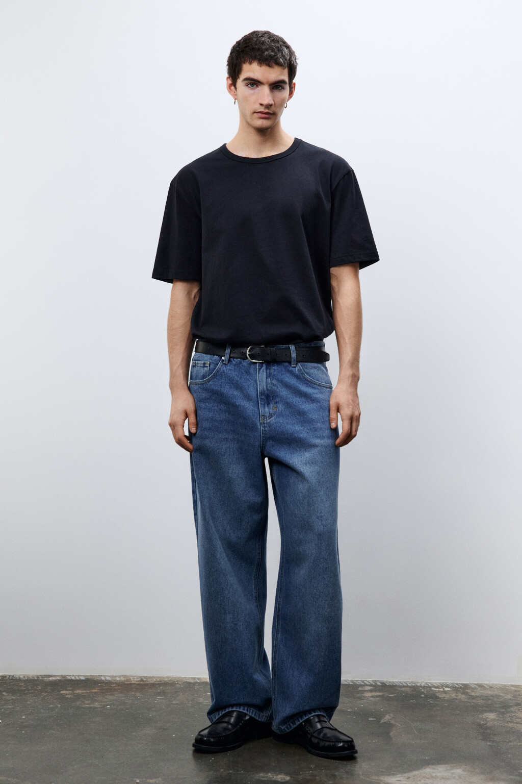 Футболка хлопковая базовая - цвет черный - 4