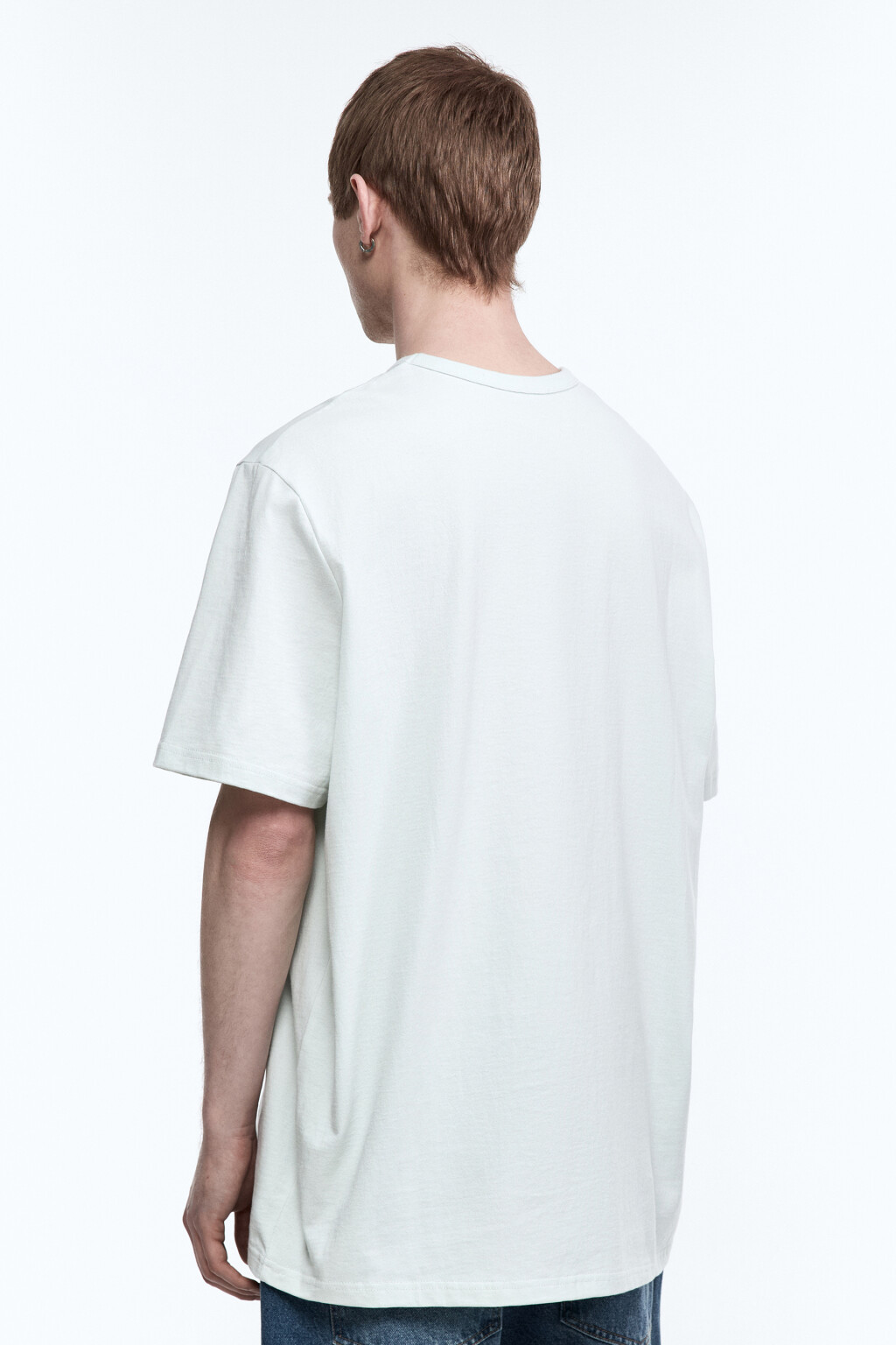 Футболка хлопковая базовая - цвет мятный - 5