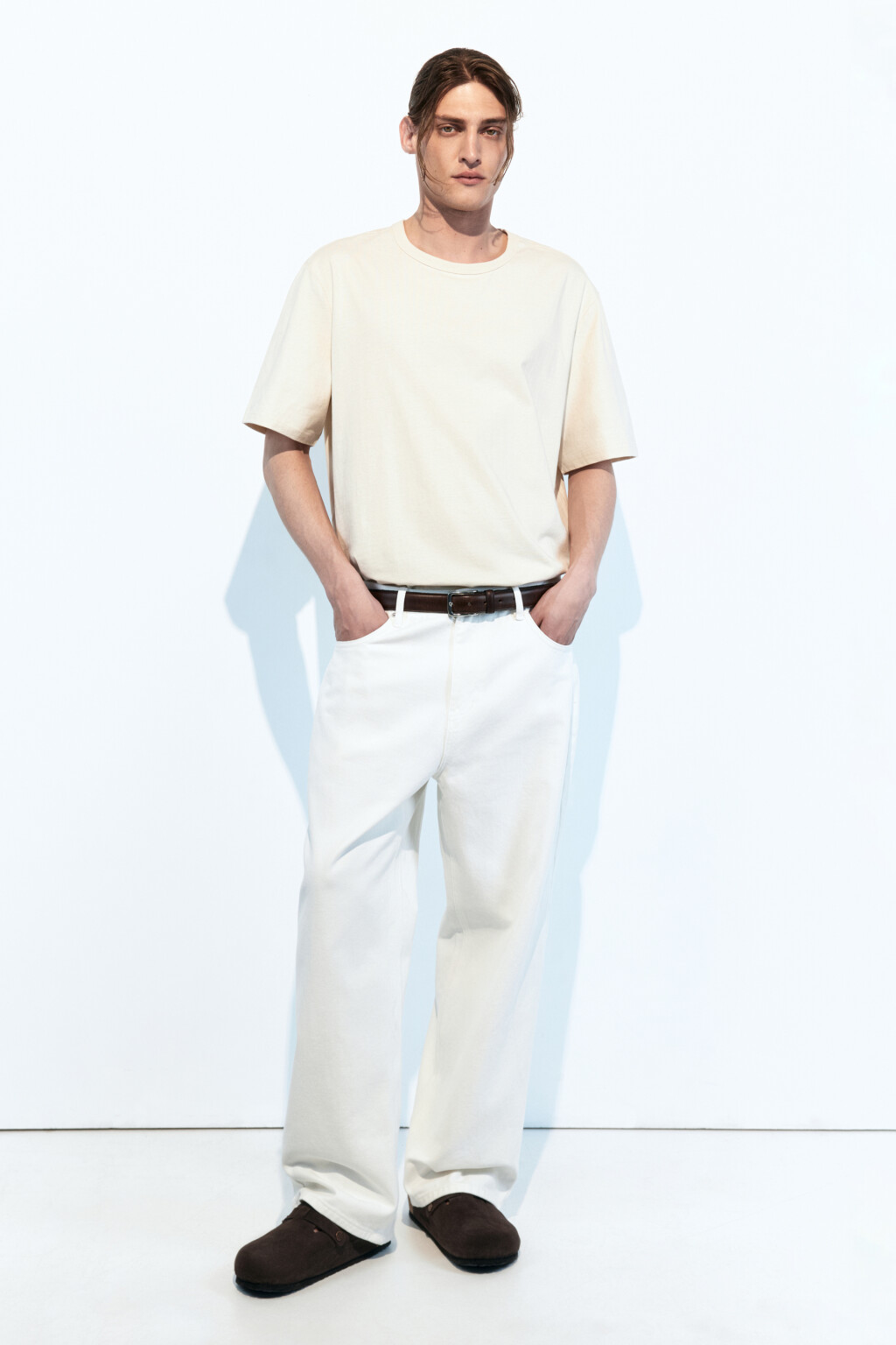 Футболка хлопковая однотонная - цвет коричневый - 5