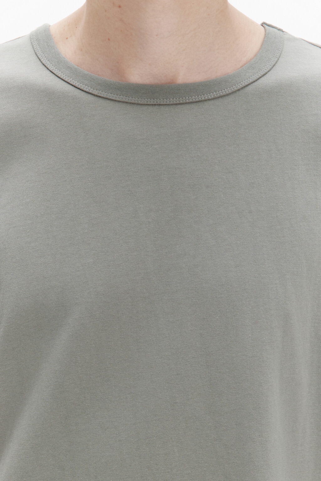 Футболка прямая базовая из хлопка - цвет зеленый - 5