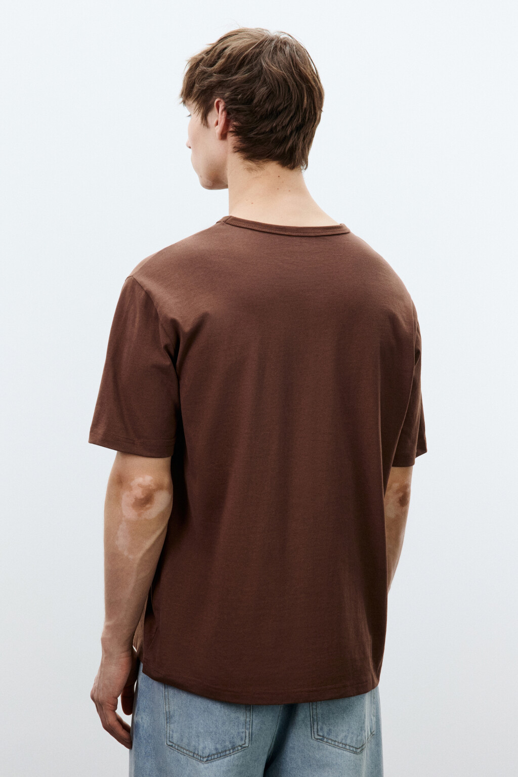 Футболка хлопковая базовая - цвет красный - 3