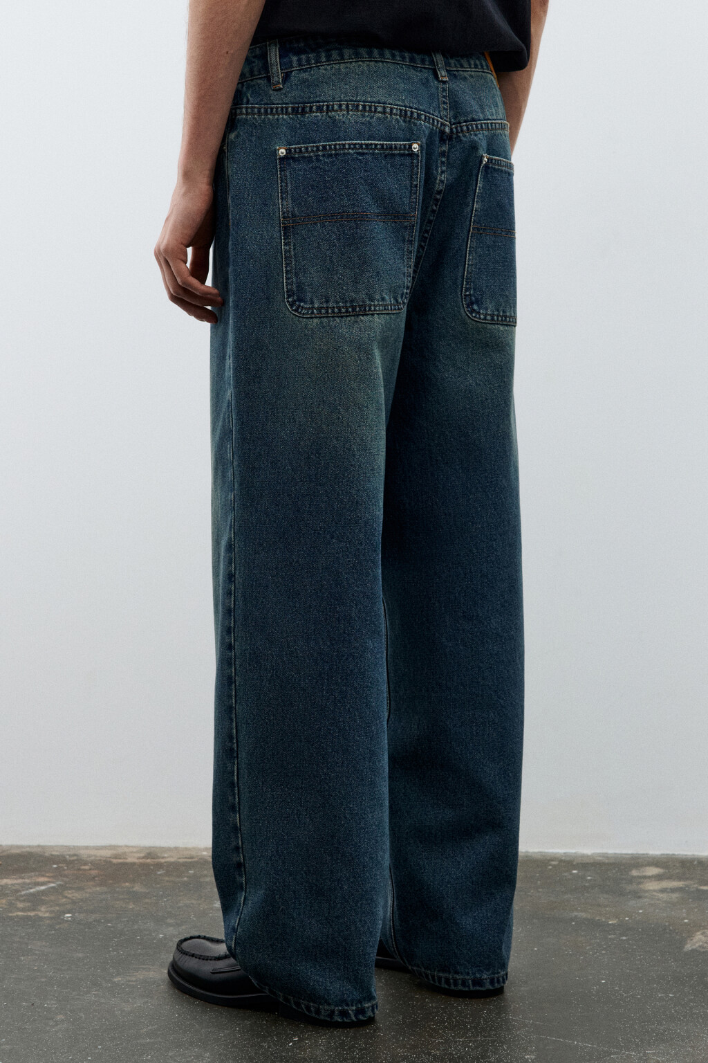 Джинсы skater fit широкие - цвет голубой - 3