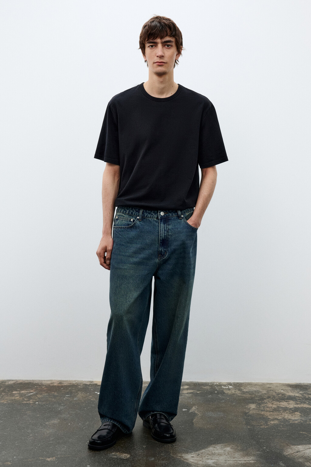 Джинсы skater fit широкие - цвет голубой - 4