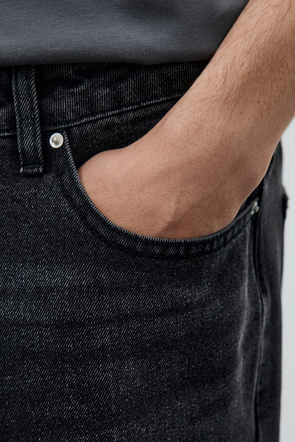 Джинсы skater fit широкие - цвет серый - 6