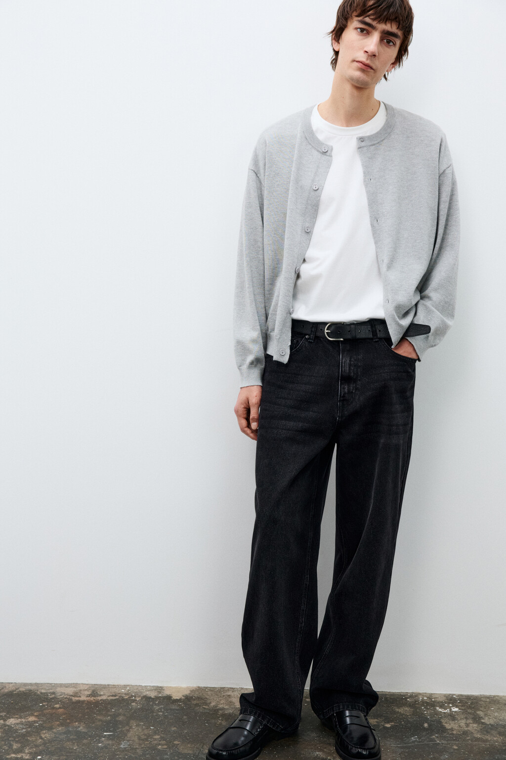 Джинсы skater fit широкие - цвет черный - 1