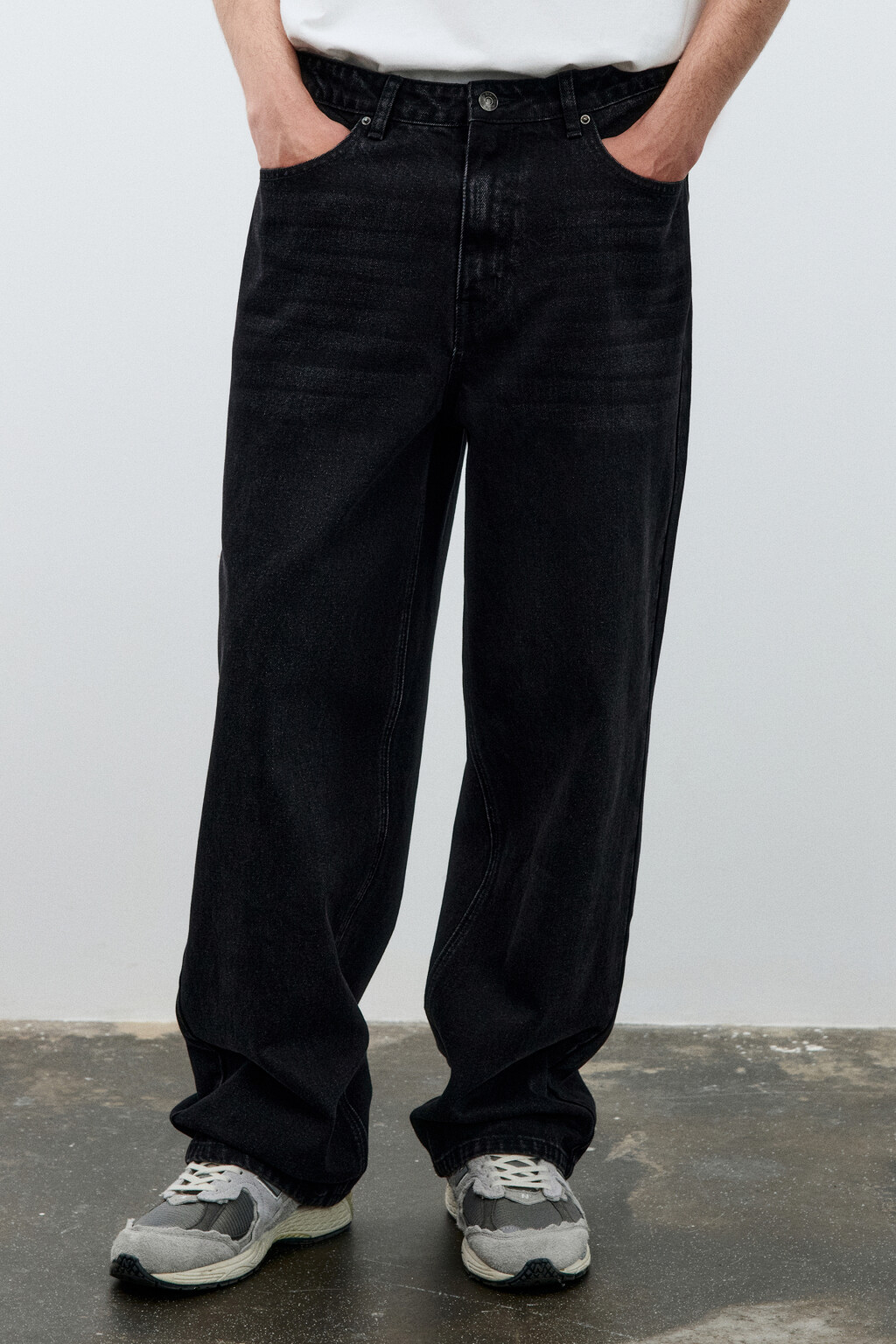 Джинсы skater fit широкие - цвет черный - 2