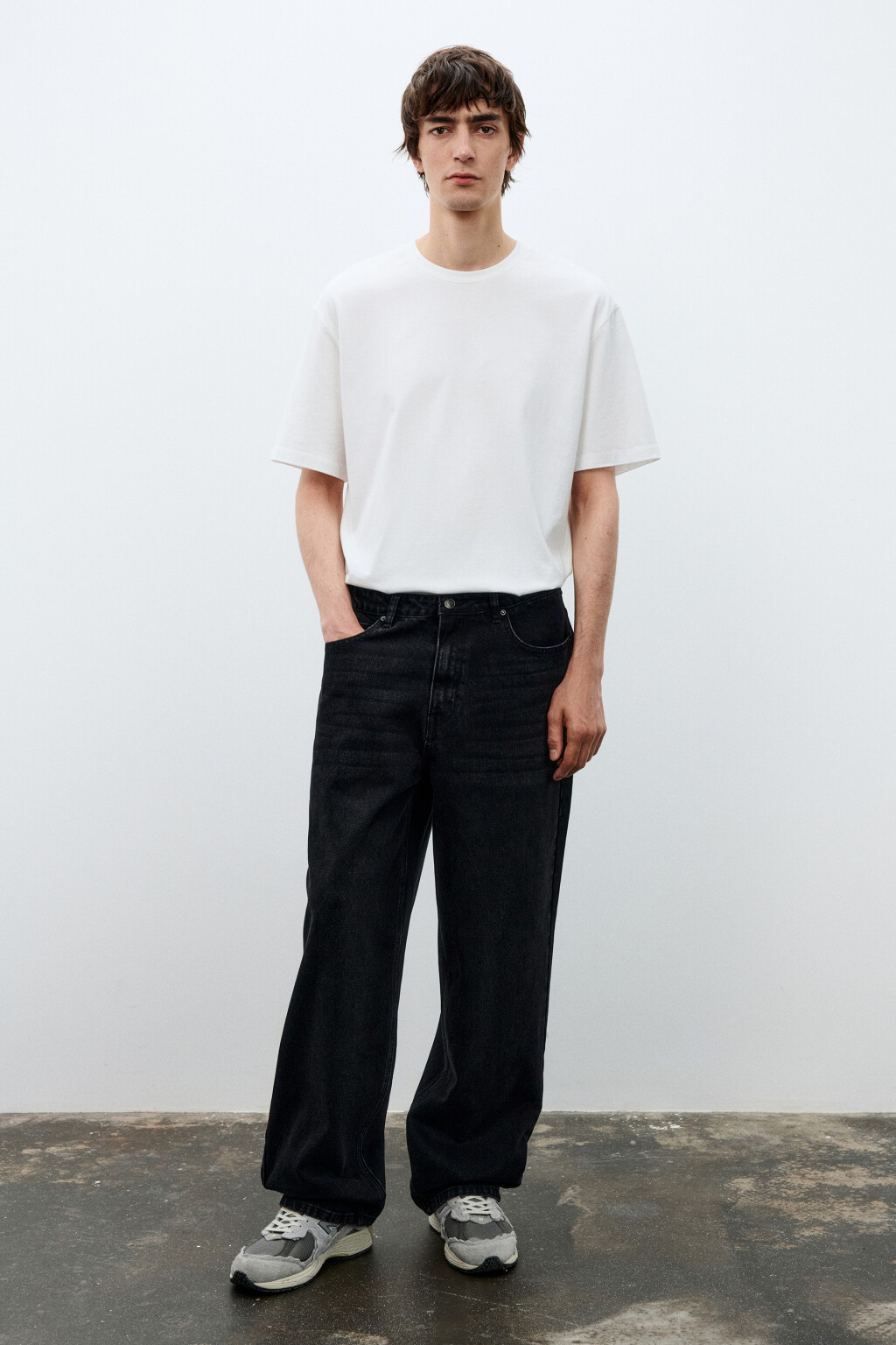 Джинсы skater fit широкие - цвет черный - 4