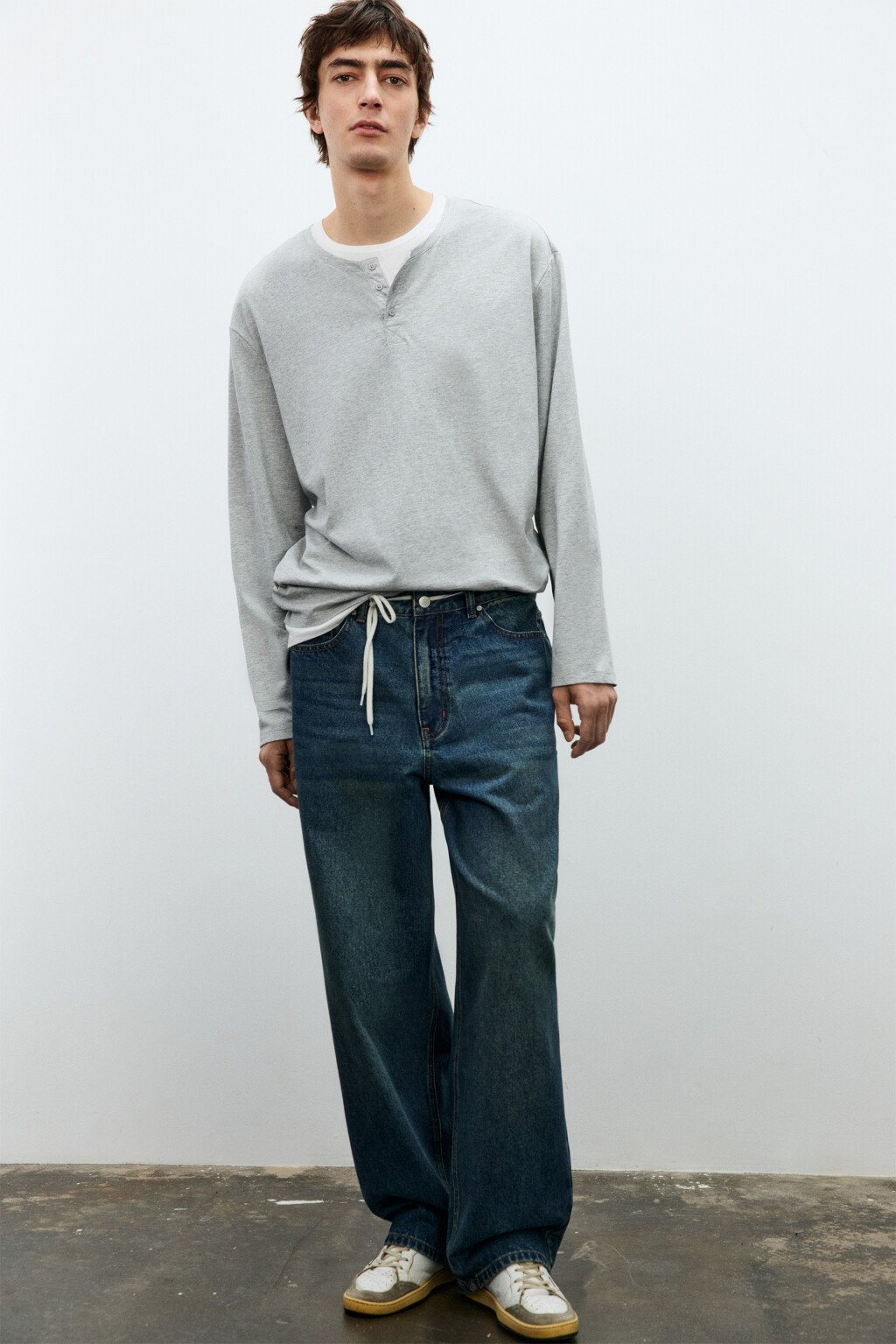 Джинсы skater fit широкие - цвет голубой - 1