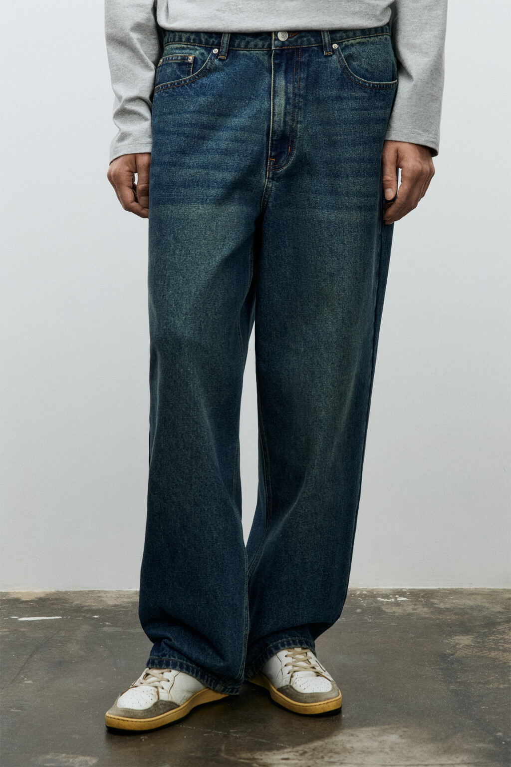 Джинсы skater fit широкие - цвет голубой - 2