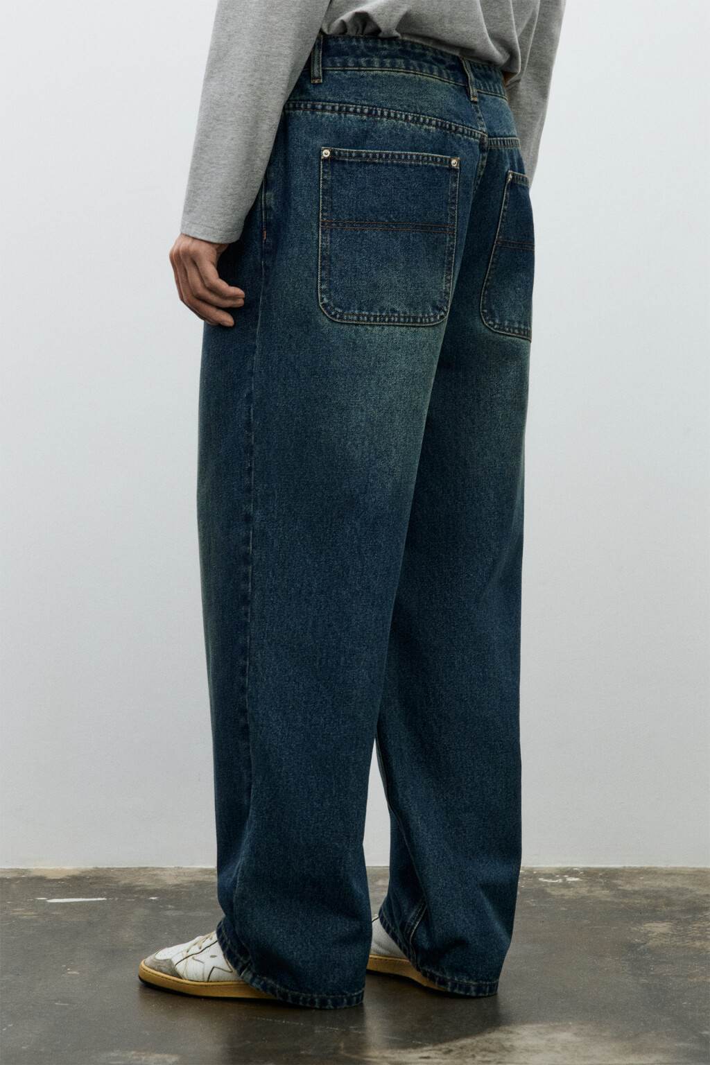 Джинсы skater fit широкие - цвет голубой - 3