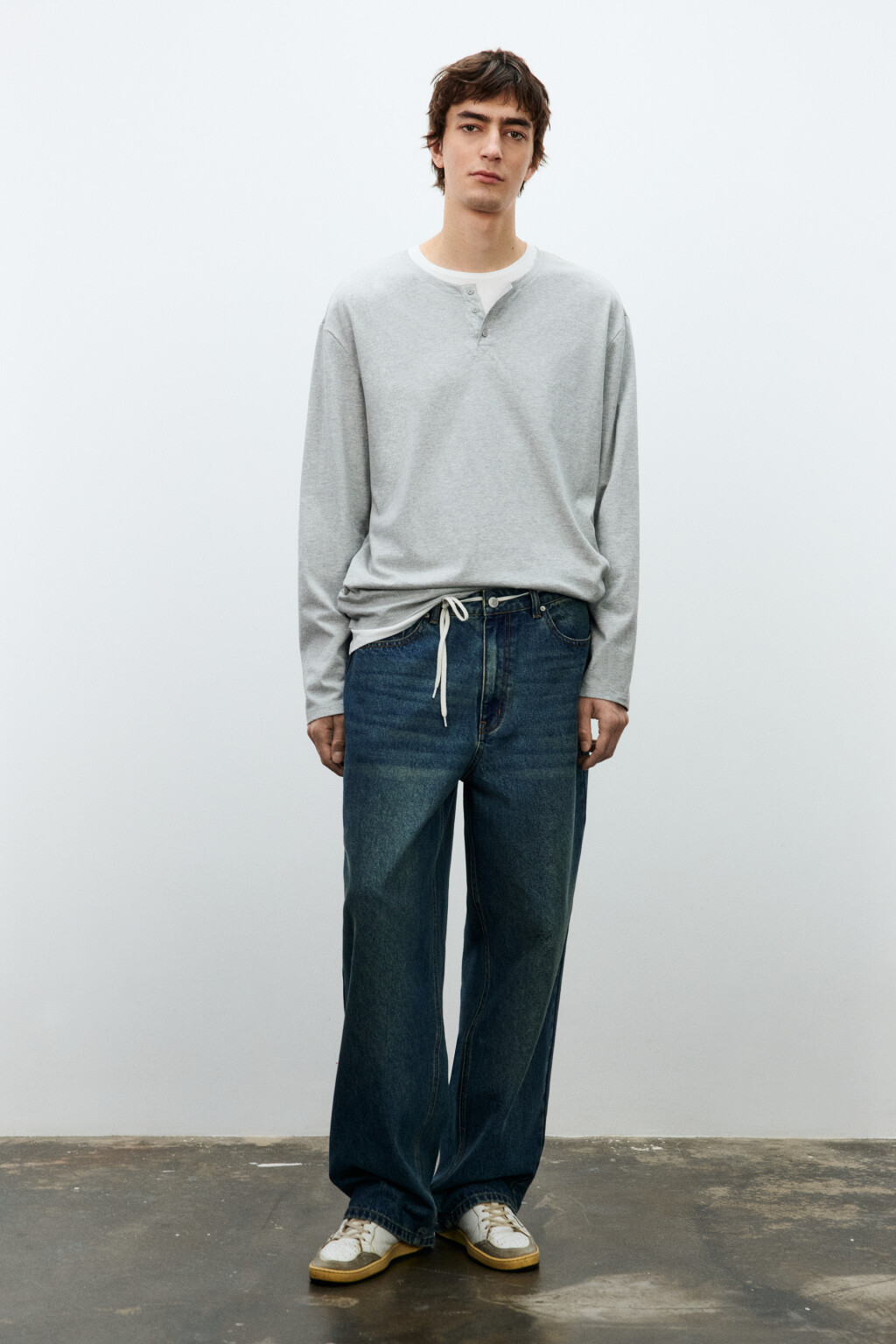 Джинсы skater fit широкие - цвет голубой - 4