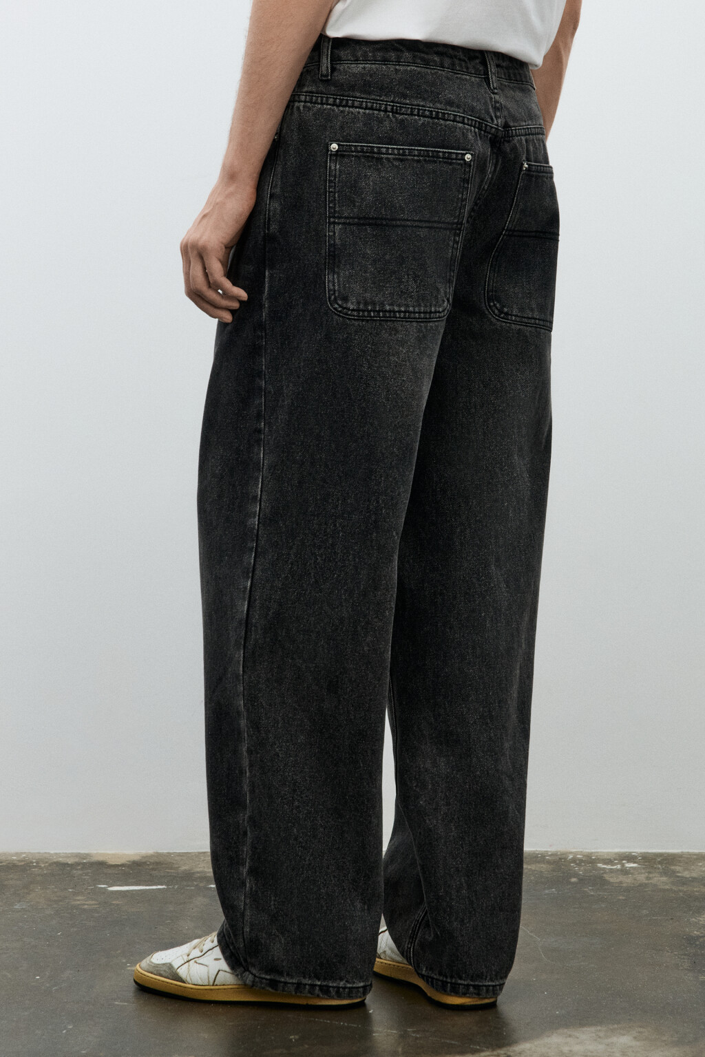 Джинсы skater fit широкие - цвет серый - 3