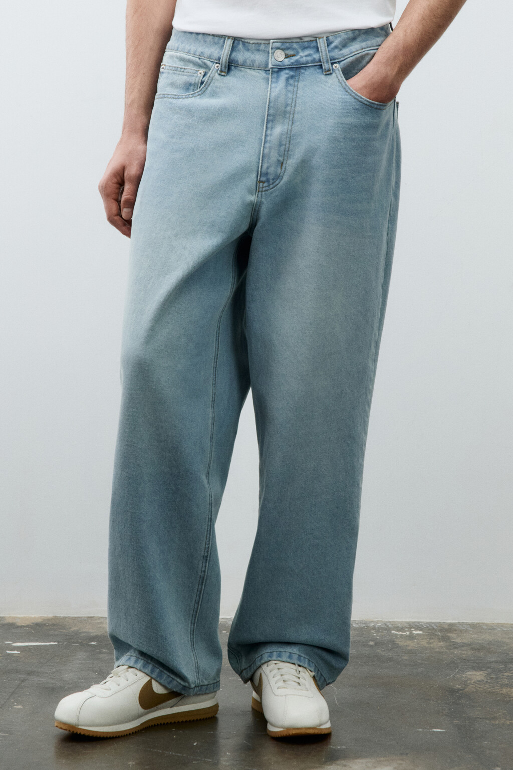 Джинсы skater fit широкие - цвет голубой - 2