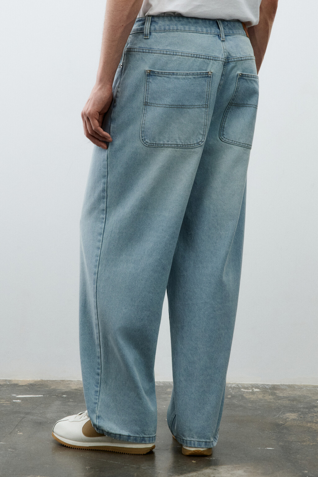 Джинсы skater fit широкие - цвет голубой - 3