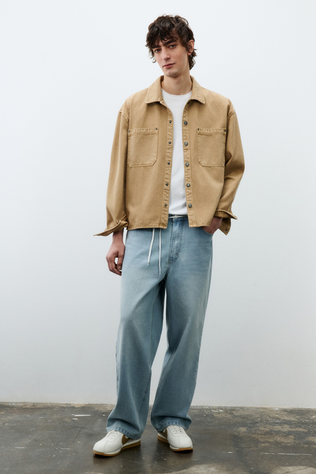 Джинсы skater fit широкие - цвет голубой - 4