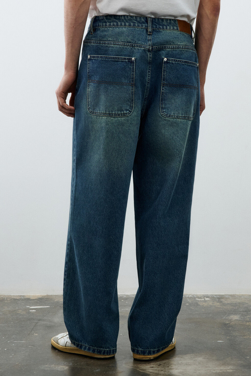 Джинсы skater fit широкие - цвет голубой - 3