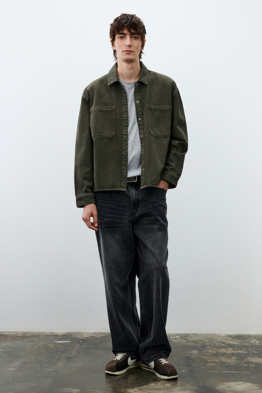 Джинсы skater fit широкие - цвет серый - 5