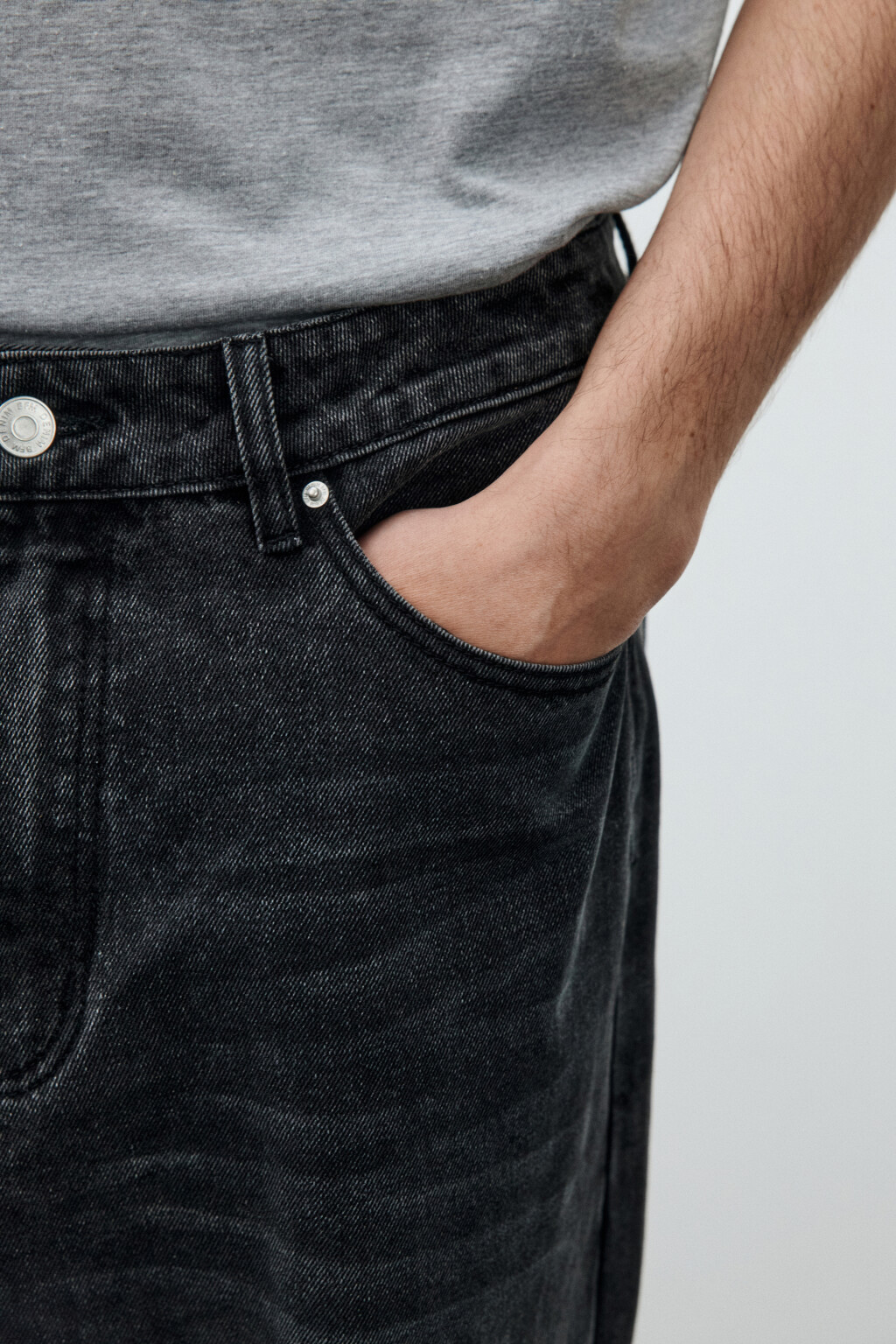 Джинсы skater fit широкие - цвет серый - 6