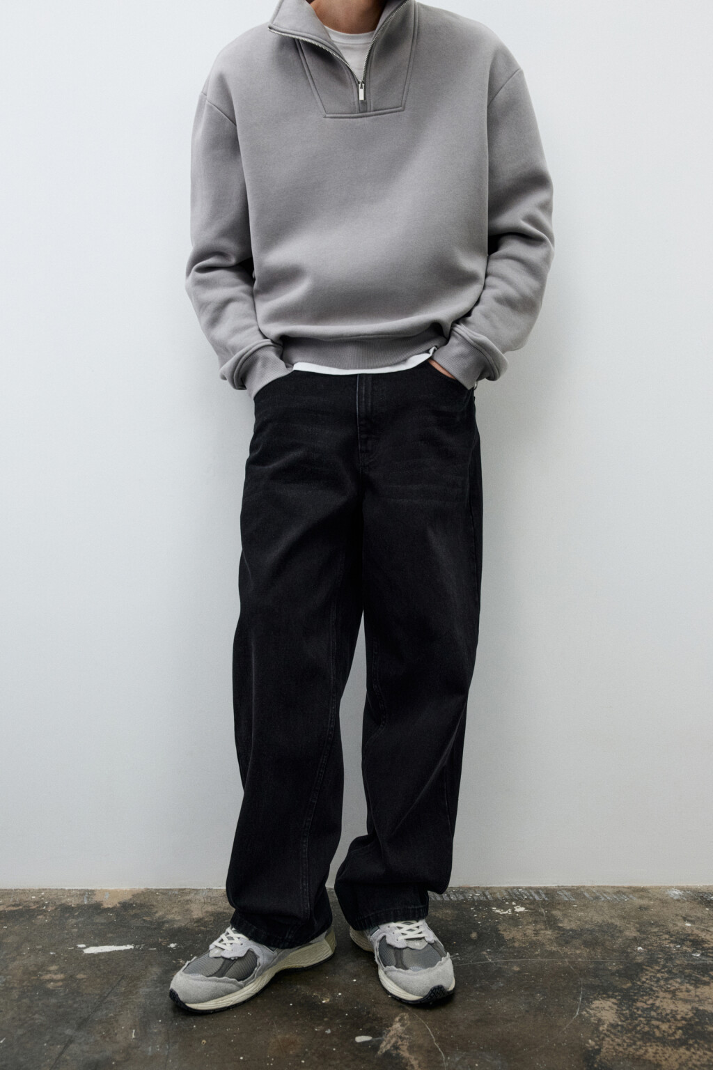 Джинсы skater fit широкие - цвет черный - 1