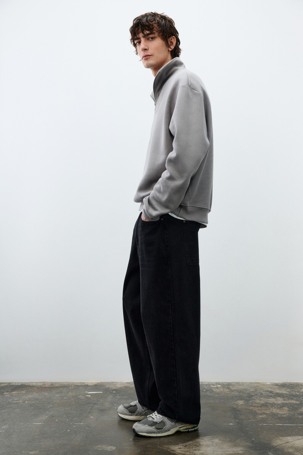 Джинсы skater fit широкие - цвет черный - 2