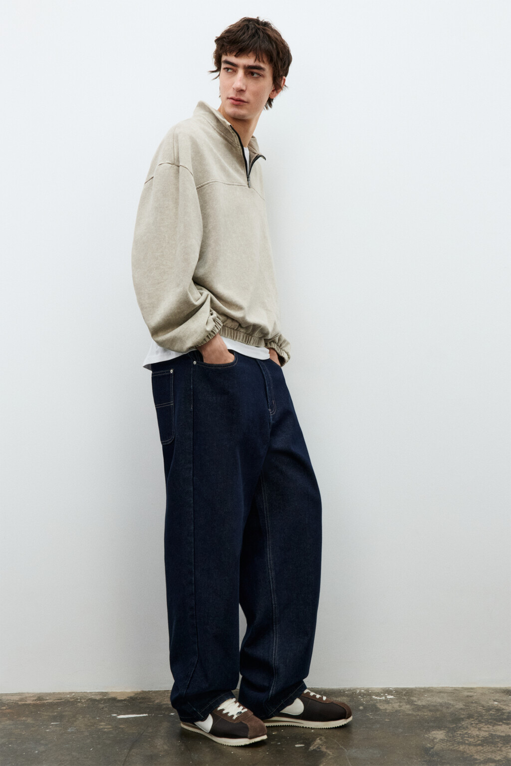 Джинсы skater fit широкие - цвет синий - 2