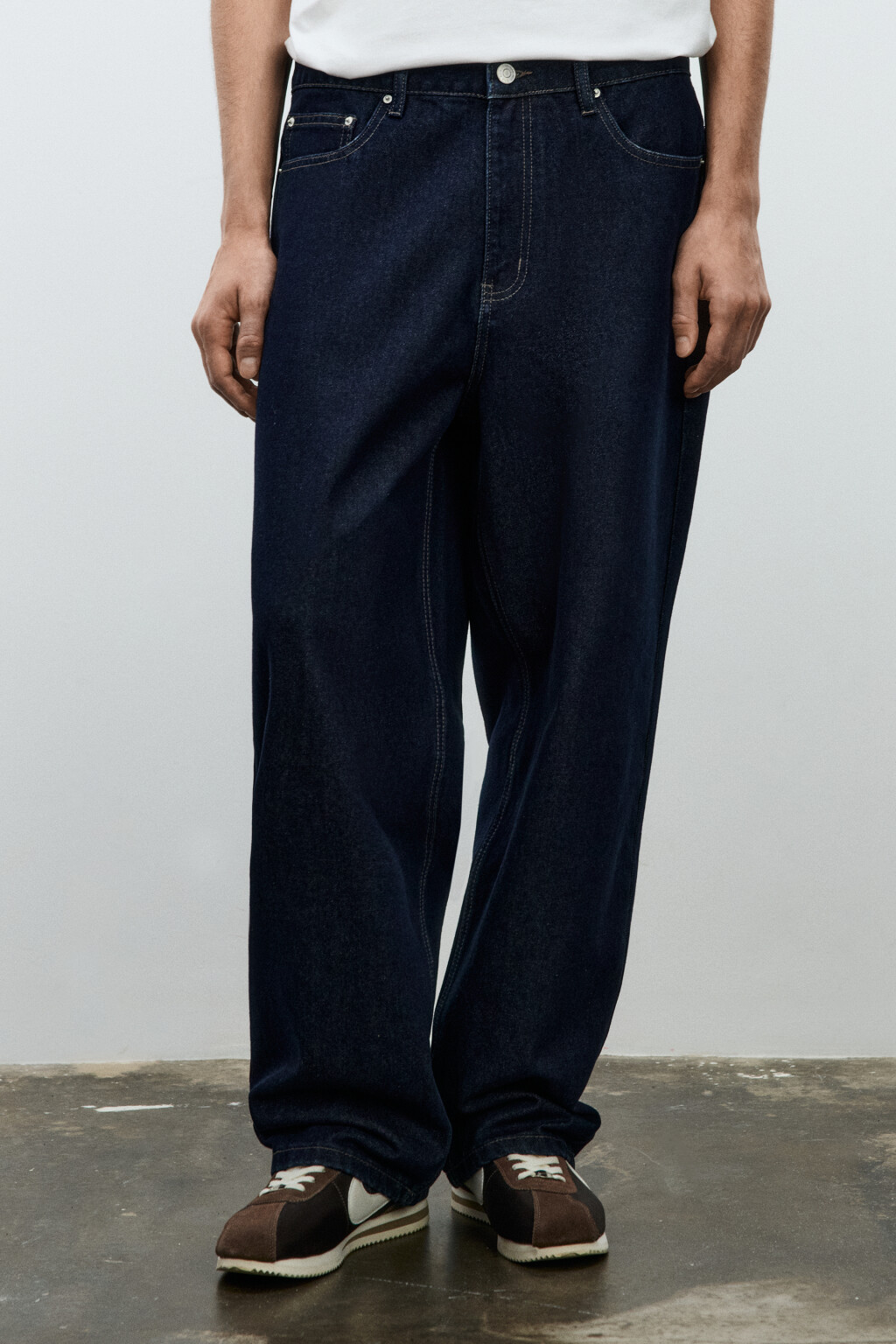 Джинсы skater fit широкие - цвет синий - 3