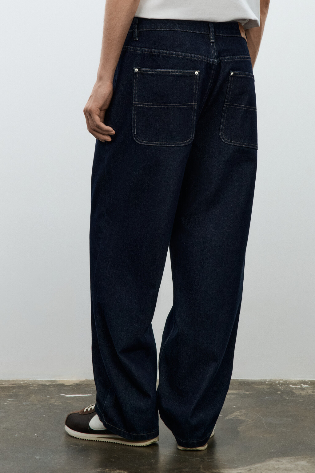 Джинсы skater fit широкие - цвет синий - 4