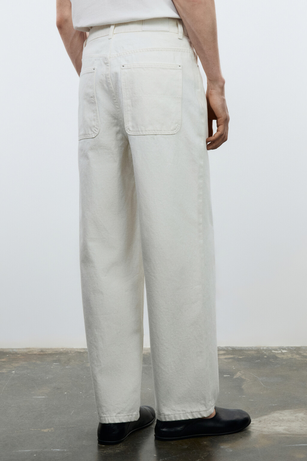Джинсы baggy fit скейтерские со средней посадкой - цвет белый - 4