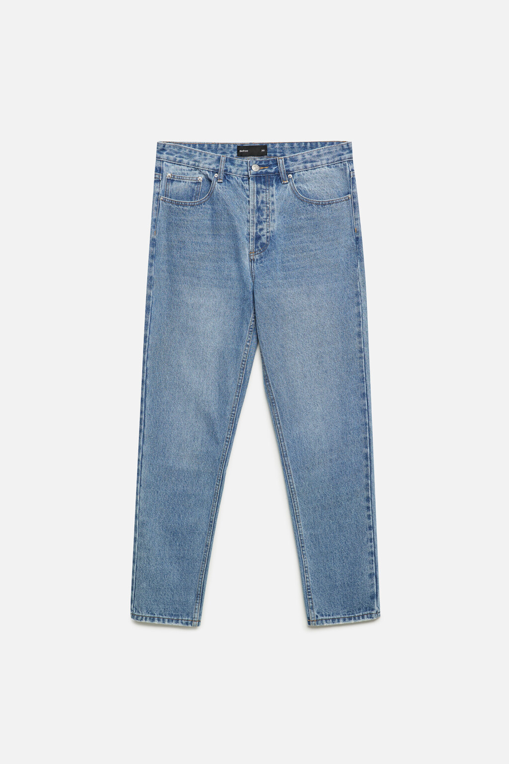 Джинсы slim зауженные со средней посадкой - цвет голубой - 9