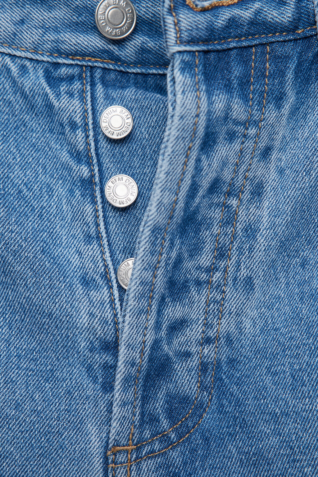 Джинсы slim зауженные со средней посадкой - цвет голубой - 7