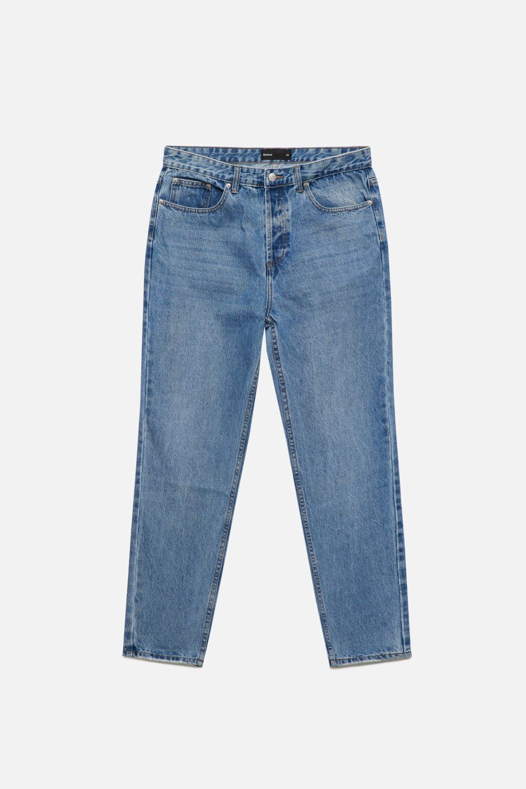Джинсы slim зауженные базовые с вареным эффектом - цвет голубой - 7