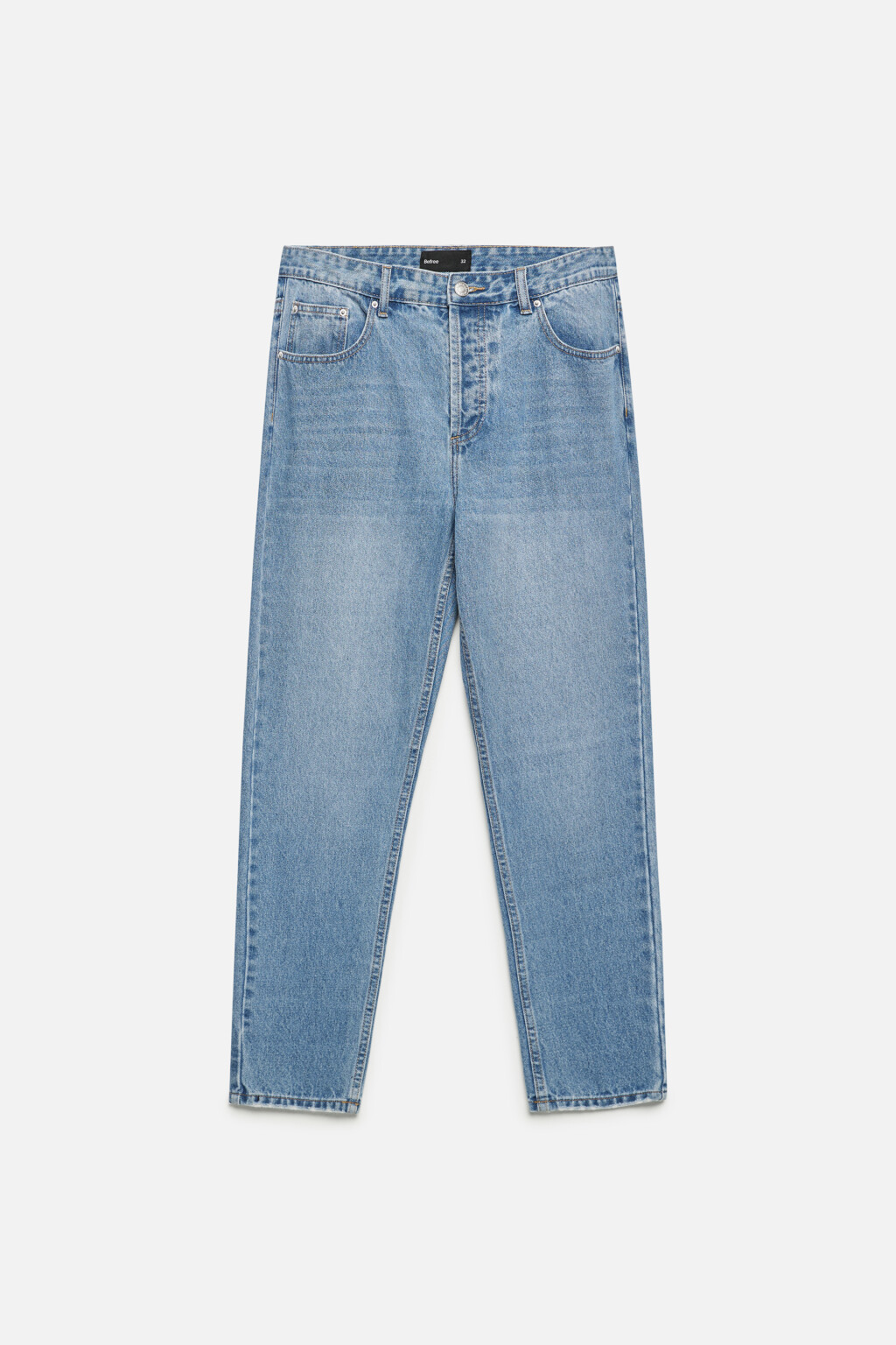 Джинсы slim зауженные со средней посадкой - цвет голубой - 8