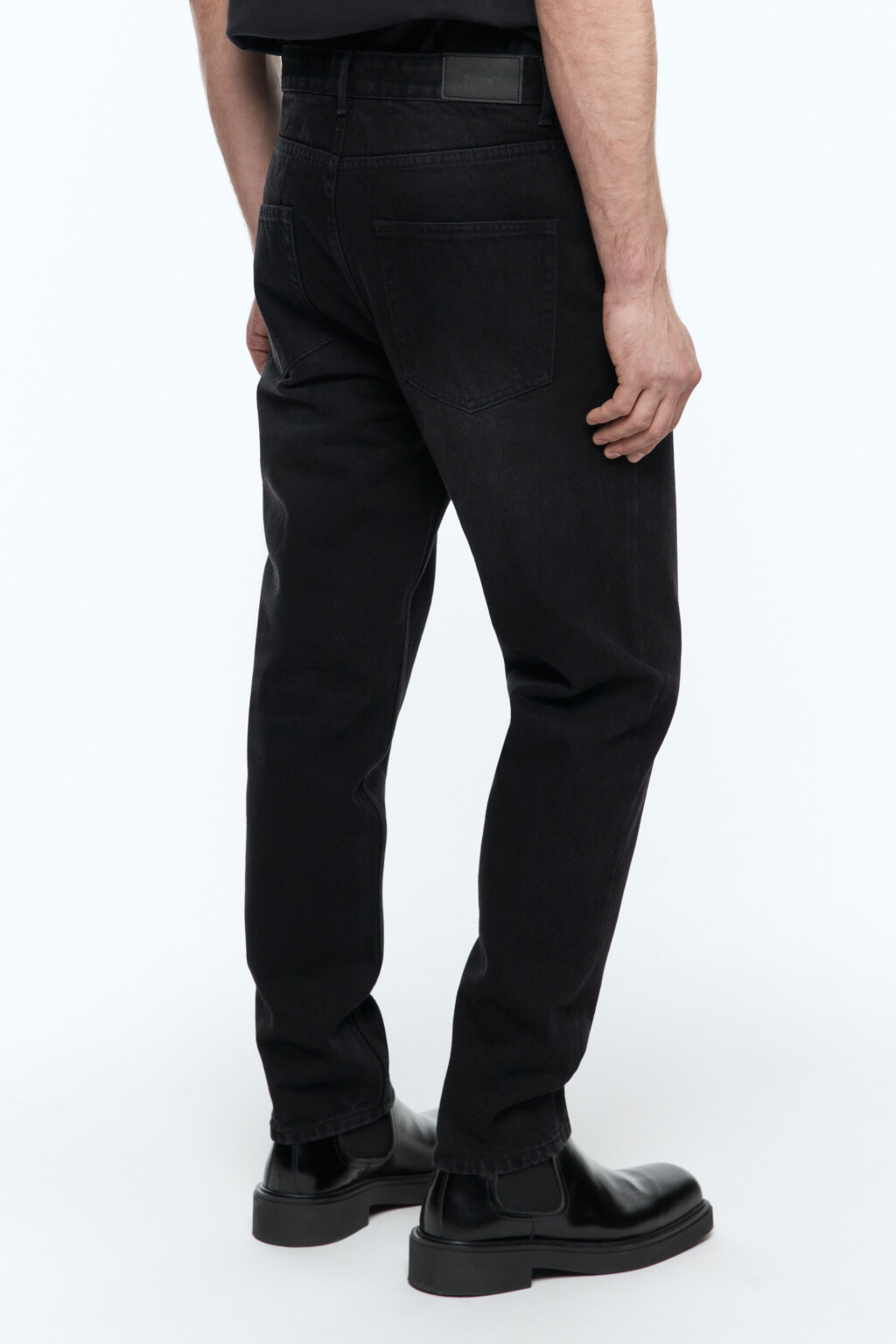 Джинсы slim зауженные со средней посадкой - цвет черный - 5