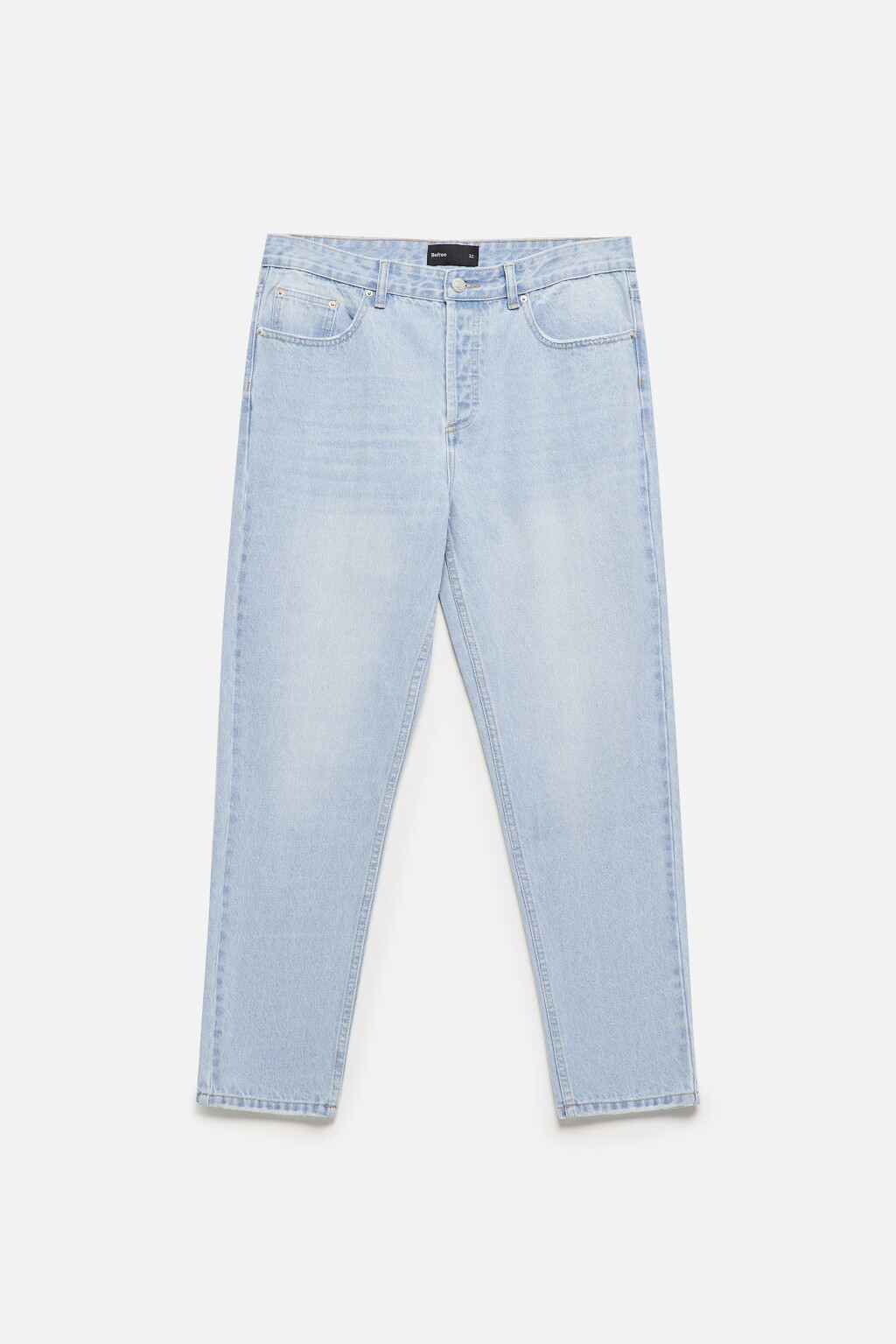 Джинсы slim зауженные со средней посадкой - цвет голубой - 7
