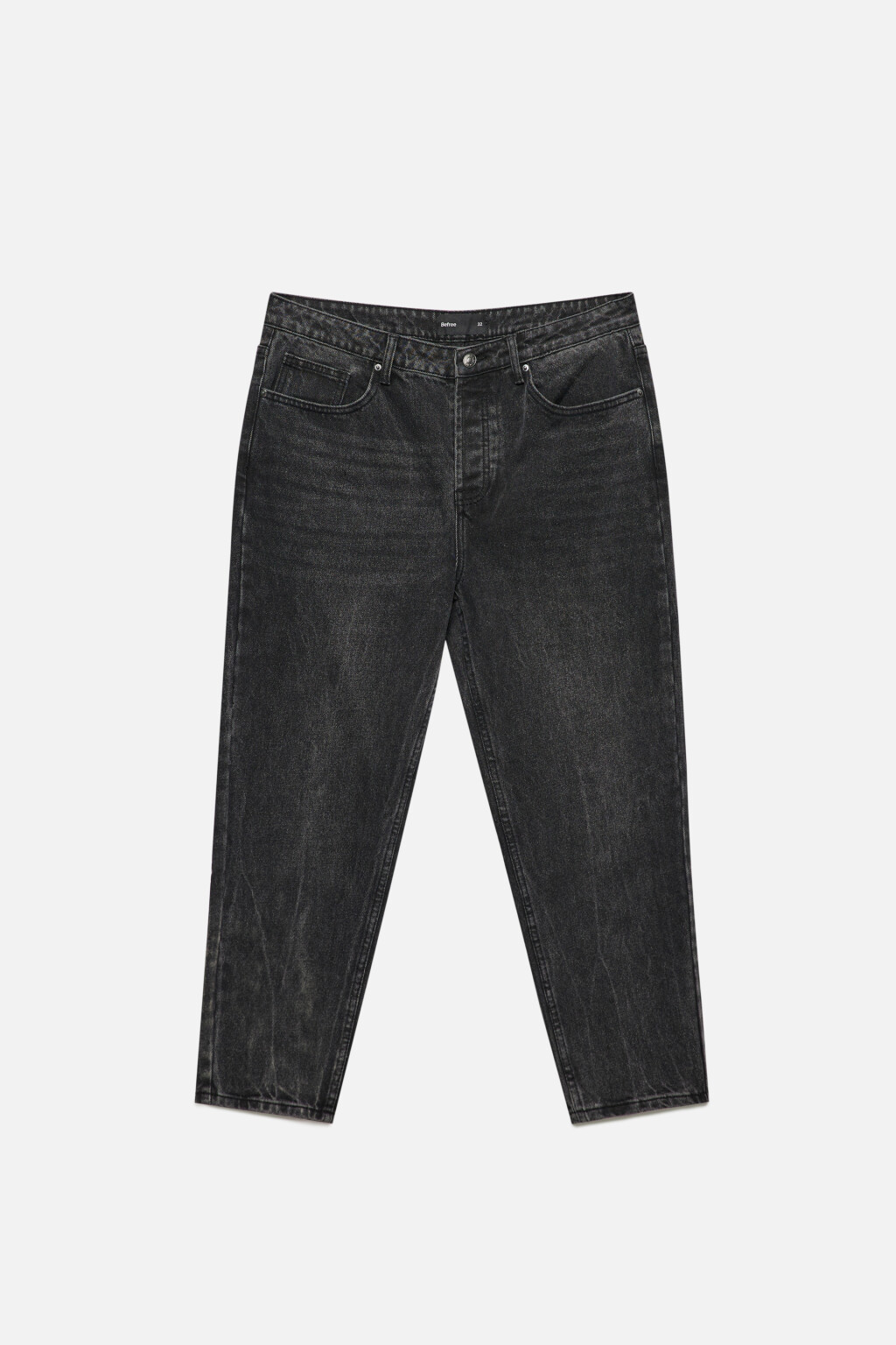 Джинсы slim зауженные укороченные со средней посадкой - цвет черный - 7