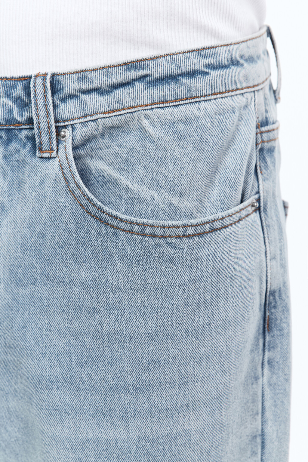 Джинсы slim fit зауженные укороченные - цвет голубой - 6