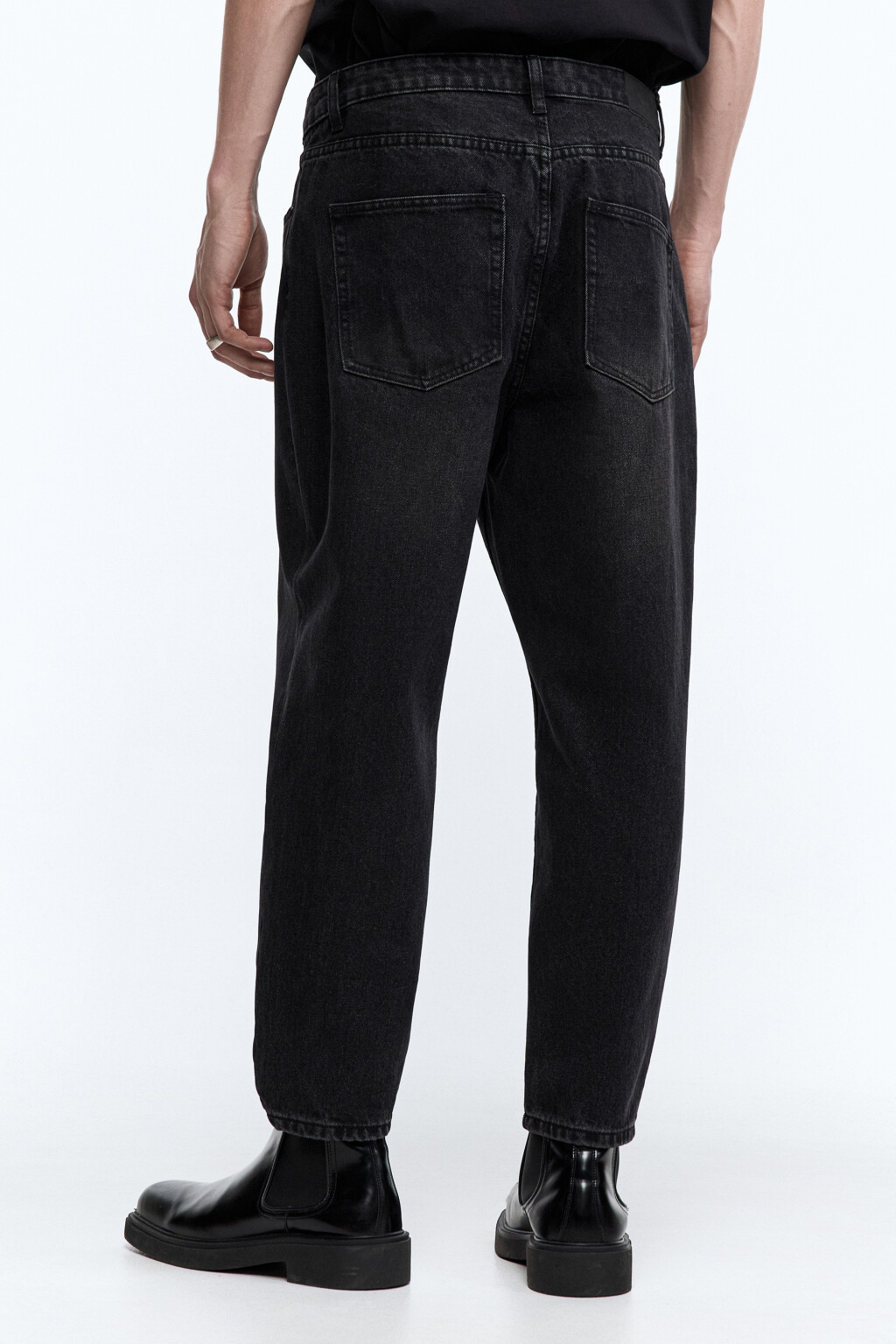 Джинсы slim fit зауженные укороченные - цвет серый - 5