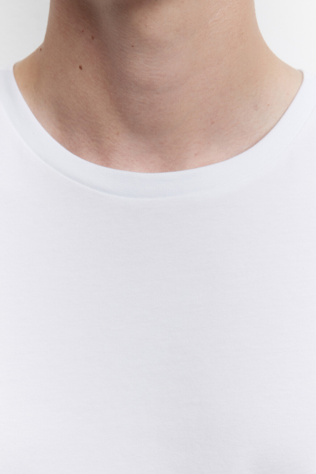 Футболка slim хлопковая базовая - цвет белый - 6