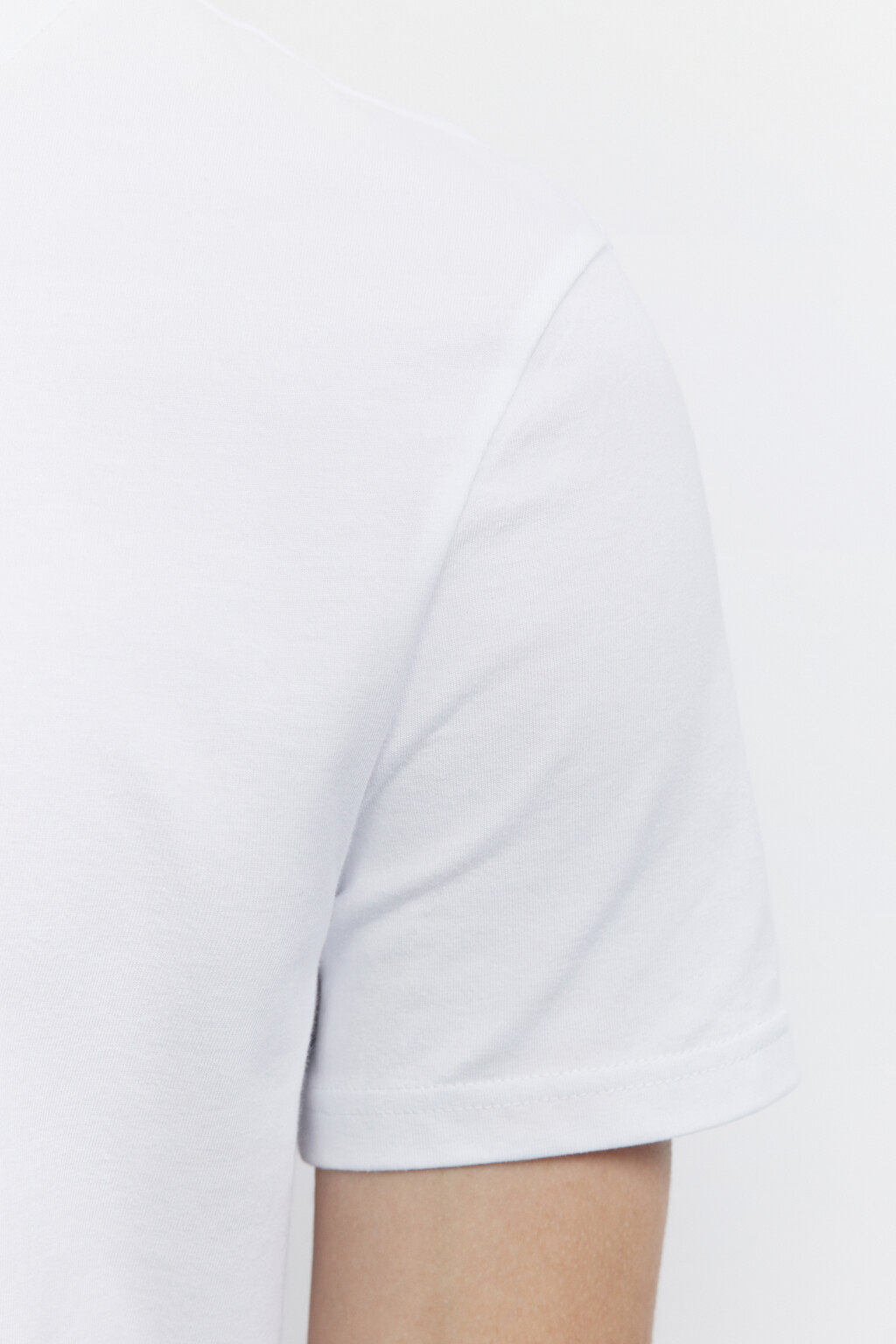 Футболка slim хлопковая базовая - цвет белый - 7