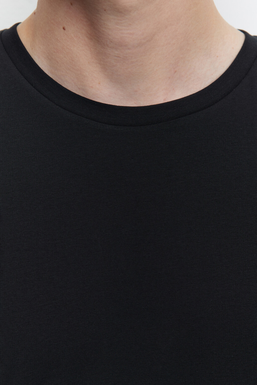 Футболка slim хлопковая базовая - цвет черный - 6