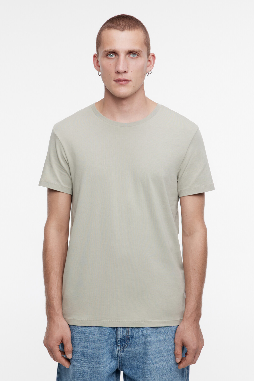 Футболка хлопковая в базовых цветах - цвет зеленый - 3