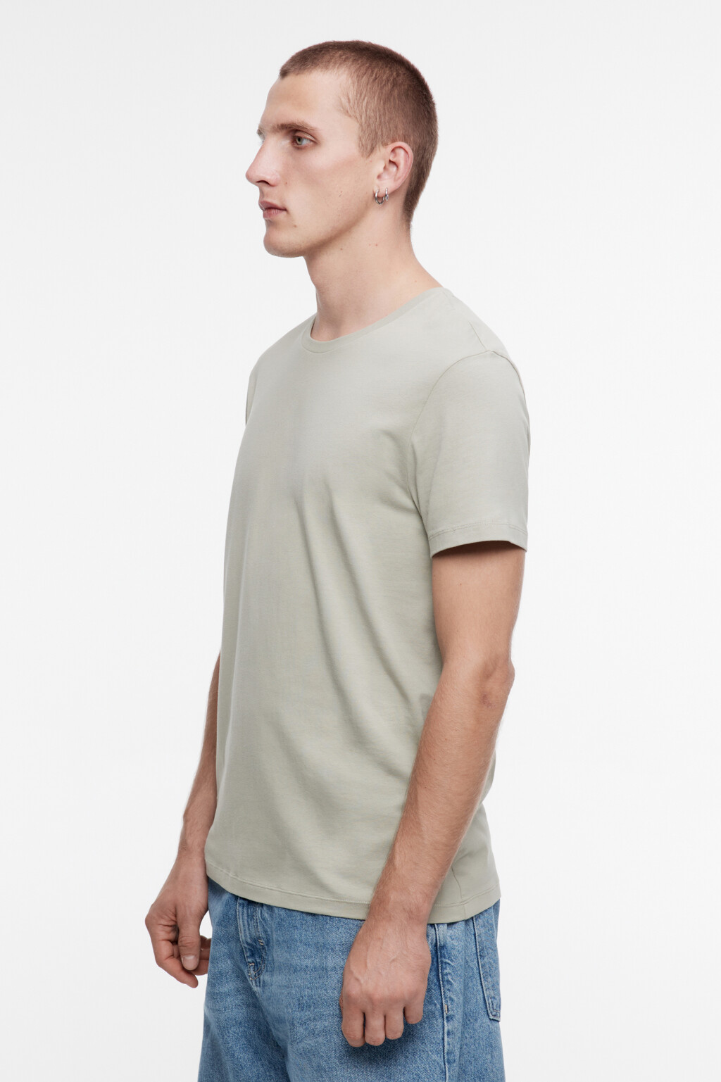 Футболка хлопковая в базовых цветах - цвет зеленый - 4