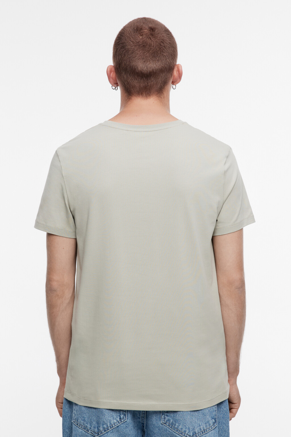 Футболка хлопковая в базовых цветах - цвет зеленый - 5